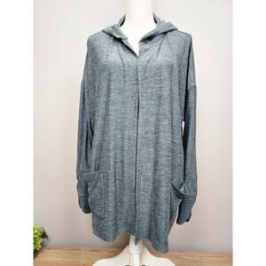 Maurices Womens Cardigan Size XL Open Front Knit Grayish Blue Green